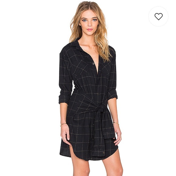 Current/Elliott Twist Shirt Dress Plaid Flannel 2 - Picture 2 of 5
